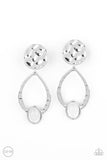 Opal Obsession White Paparazzi Earrings All Eyes On U Jewelry 
