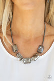 Heard It On The HEIR-Waves Black Paparazzi Necklace All Eyes On U 
