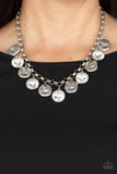 Paparazzi White Necklace-Spot On Sparkle All Eyes On U Jewelry 
