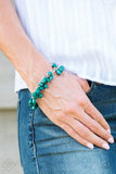 Malibu Masquerade Green Paparazzi Bracelet All Eyes On U