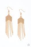 Radically Retro Gold Earrings-Paparazzi