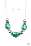 Vivid Vibes Green Paparazzi Necklace