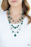 Partygoer Green Necklace - Paparazzi Accessories
