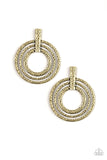 Ever Elliptical Brass Paparazzi Earrings