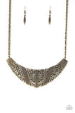 Paparazzi Terra Trailbreaker Brass Necklace All Eyes On U Jewelry