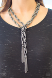 SCARFed for Attention Gunmetal Paparazzi Necklace All Eyes On U